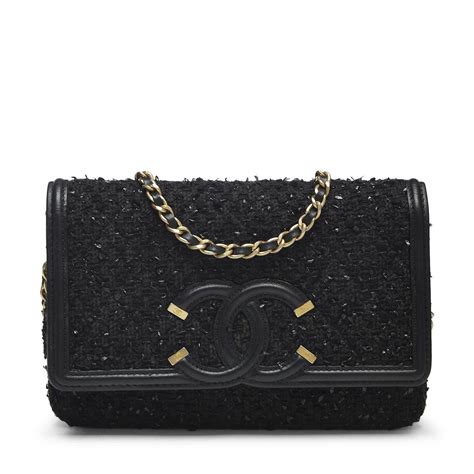 chanel wallet on chain filigree|More.